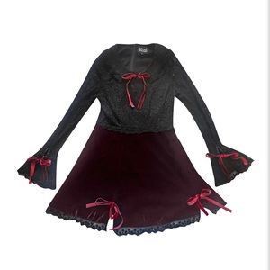 Tunnel Vision XS Black Alexa Babydoll Mini Dress!